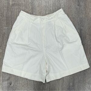 Hunt Club Vintage High Rise Ivory Cotton Trouser Shorts